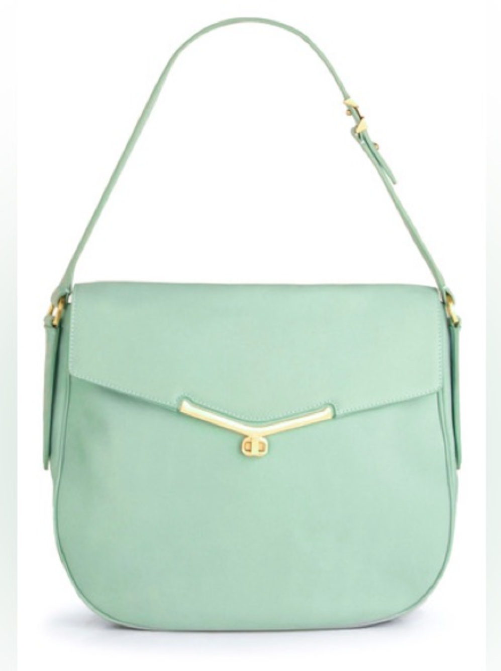 Botkier Valentina shoulder bag, mint green leather pastel